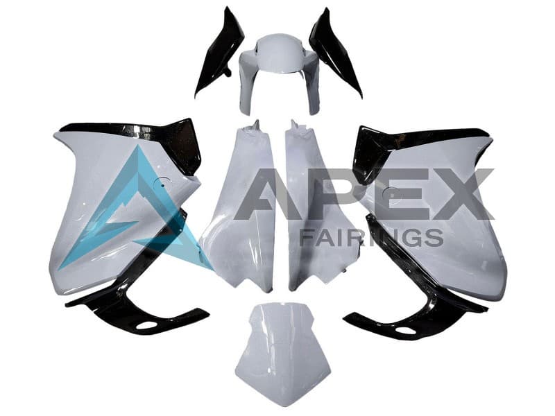 White Glossy Black - Honda VFR1200F (2010-2013) ABS Fairings | Apex Fairings