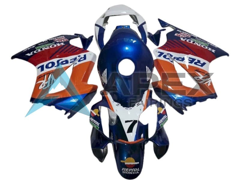 White Orange Blue Repsol - Honda VFR800 Interceptor RC46 (2002-2016) ABS Fairings | Apex Fairings