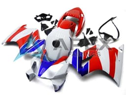 White Red Blue No Decal - Honda VFR800 Interceptor RC46 (2002-2016) ABS Fairings | Apex Fairings — view 1