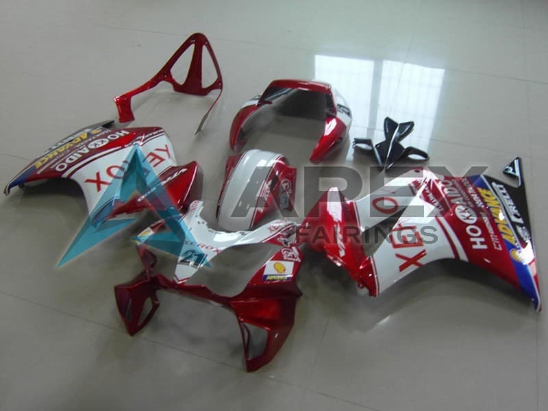 White Red Blue Xerox 21 - Honda VFR800 Interceptor RC46 (2002-2016) ABS Fairings | Apex Fairings