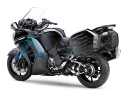 Matte Black Green Line - Kawasaki GTR1400 / ZG1400 (2007-2009) ABS Fairings | Apex Fairings — view 1