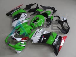 White Green Black Red Elf - Kawasaki Ninja250 / EX250 / ZX-250R (2008-2012) ABS Fairings | Apex Fairings — view 1