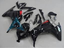 Glossy Black Red - Kawasaki Ninja300 / EX300 / ZX-300R (2013-2018) ABS Fairings | Apex Fairings — view 1
