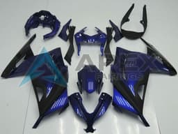 Blue Black - Kawasaki Ninja300 / EX300 / ZX-300R (2013-2018) ABS Fairings | Apex Fairings — view 1