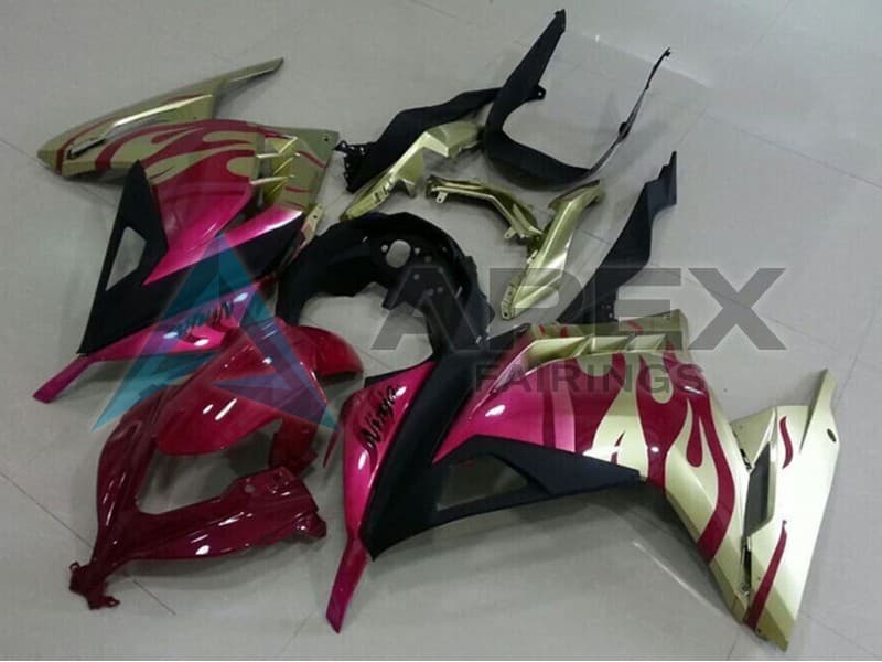 Glold Pink Red Black - Kawasaki Ninja300 / EX300 / ZX-300R (2013-2018) ABS Fairings | Apex Fairings
