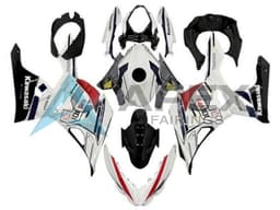 White Grey Yellow Red Black Stripe - Kawasaki Ninja400 / EX400 (2018-2025) ABS Fairings | Apex Fairings — view 1