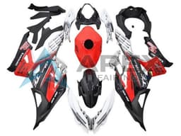 White Red Black - Kawasaki Ninja400 / EX400 (2018-2025) ABS Fairings — Style FE69 | Apex Fairings — view 1