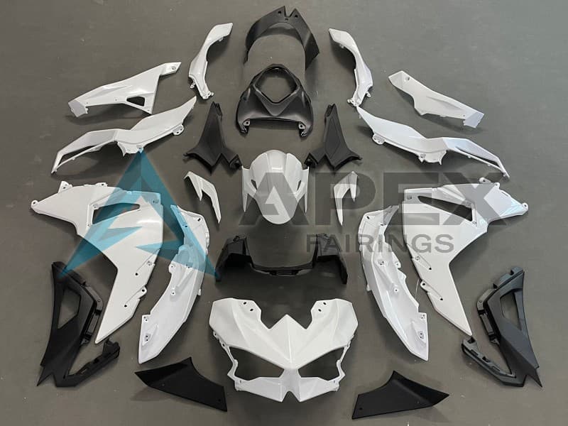 White Black - Kawasaki Ninja500 / EX500 (2024-2025) ABS Fairings | Apex Fairings