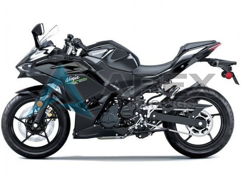 Glossy Black - Kawasaki Ninja500 / EX500 (2024-2025) ABS Fairings | Apex Fairings