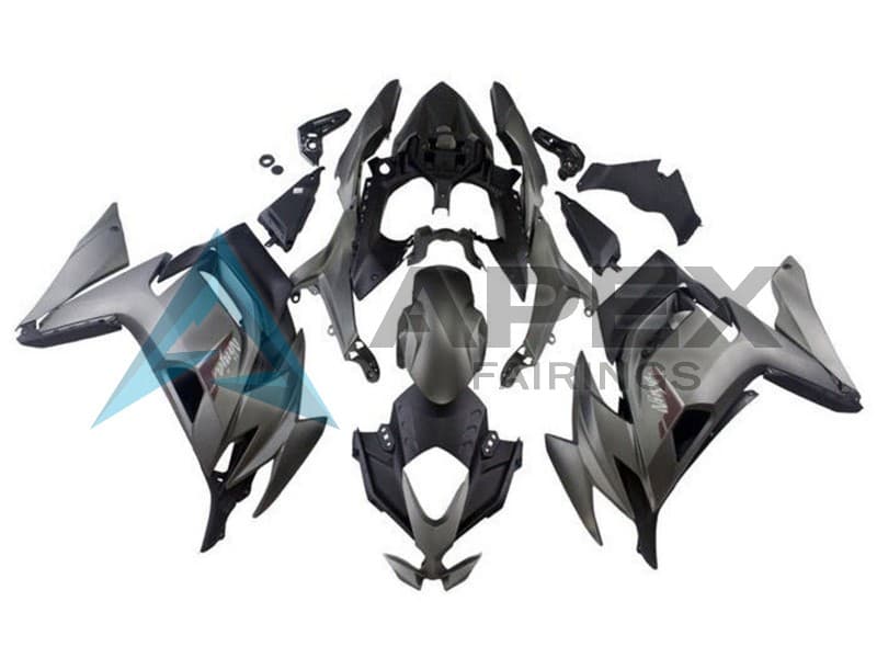 Matte Grey Matte Black - Kawasaki Ninja650 / Ninja650R (2020-2026) ABS Fairings | Apex Fairings