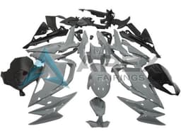 Nardo Grey - Kawasaki Ninja650 / Ninja650R (2020-2026) ABS Fairings | Apex Fairings — view 1