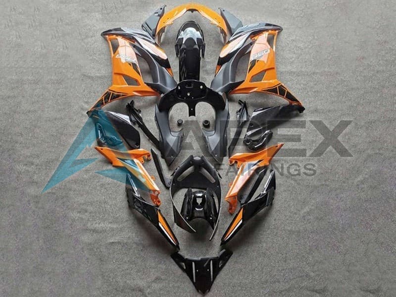 Orange Black - Kawasaki Ninja650 / Ninja650R (2020-2026) ABS Fairings | Apex Fairings
