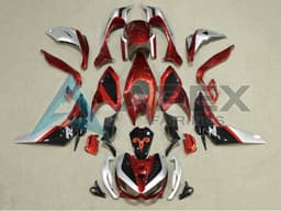 Red Silver Black - Kawasaki Z1000 (2014-2016) ABS Fairings | Apex Fairings — view 1