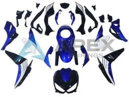 White Blue Black - Kawasaki Z1000 (2014-2016) ABS Fairings | Apex Fairings — view 1