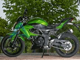 Green Matte Black - Kawasaki Z250 / Z300 (2015-2016) ABS Fairings — Style FE10 | Apex Fairings — view 1