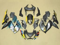 Grey Yellow Blue Red White - Kawasaki Z250 / Z300 (2015-2016) ABS Fairings | Apex Fairings — view 1