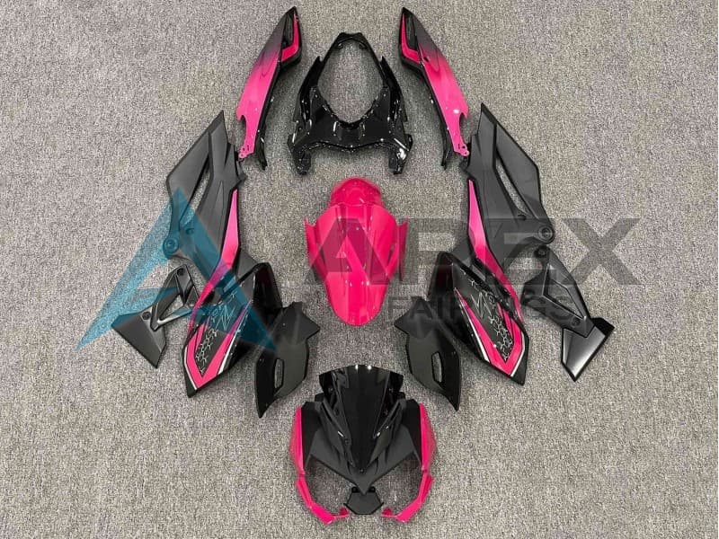 Matte Black Bright Pink - Kawasaki Z400 (2018-2025) ABS Fairings | Apex Fairings
