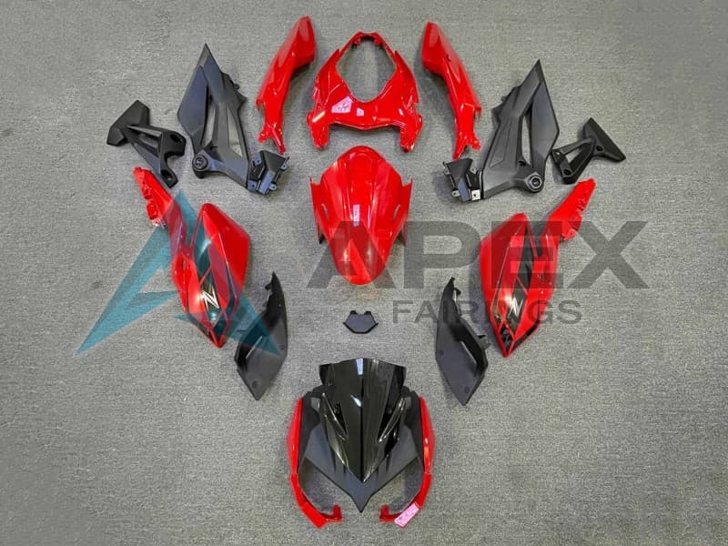 Red Matte Black - Kawasaki Z400 (2018-2025) ABS Fairings | Apex Fairings