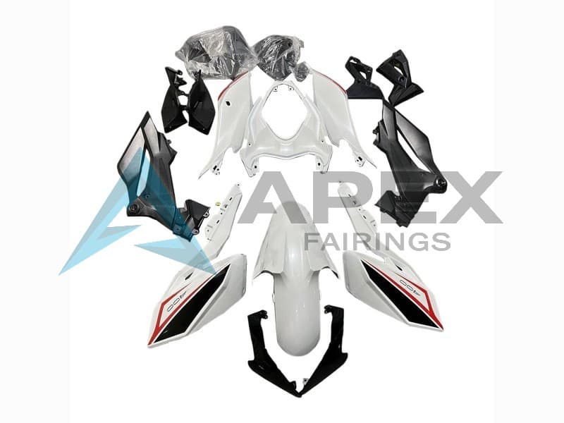 White Red Black - Kawasaki Z400 (2018-2025) ABS Fairings | Apex Fairings