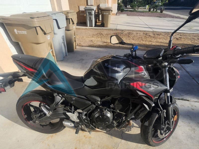 Black Red - Kawasaki Z650 (2020-2025) ABS Fairings | Apex Fairings
