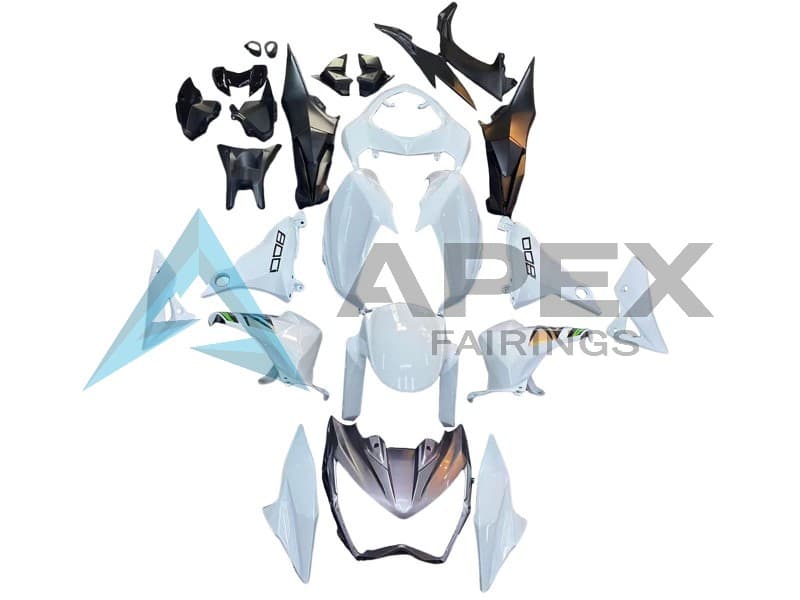 White Green Silver Black - Kawasaki Z800 (2013-2016) ABS Fairings | Apex Fairings