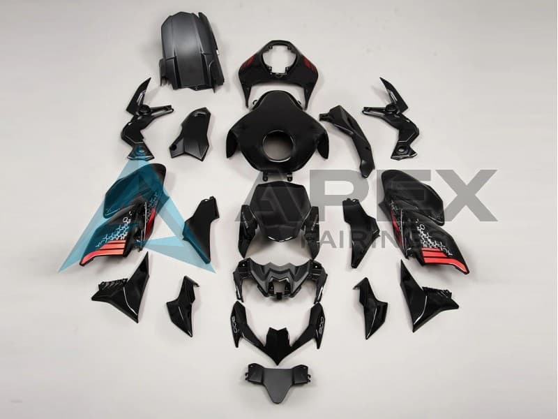 Black Red - Kawasaki Z900 (2020-2024) ABS Fairings | Apex Fairings