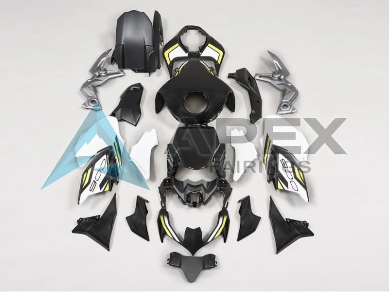 Black White Yellow - Kawasaki Z900 (2020-2024) ABS Fairings | Apex Fairings