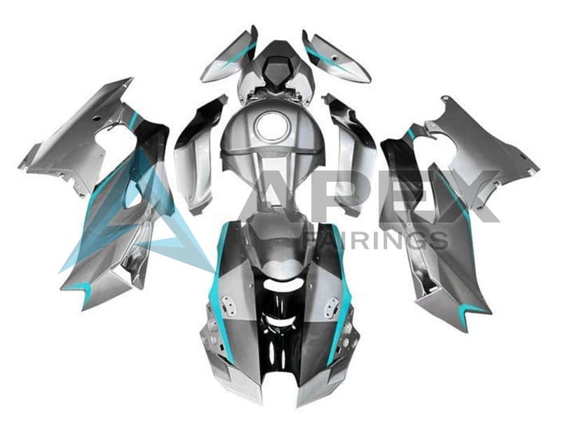 Silver Grey Black Blue - Kawasaki ZX-10R (2021-2025) ABS Fairings | Apex Fairings