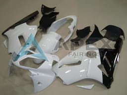 White Glossy Black - Kawasaki ZX-12R (2002-2006) ABS Fairings — Style FE67 | Apex Fairings — view 1