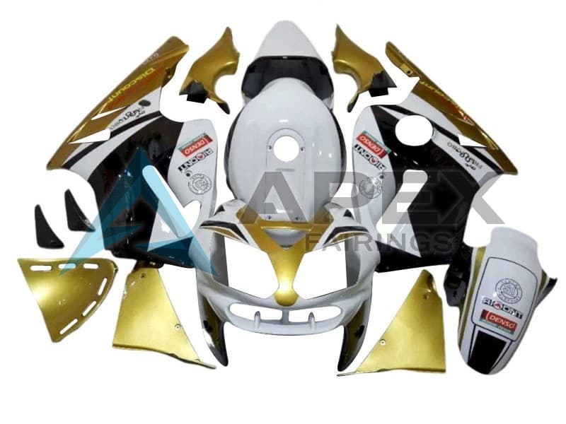 White Gold Black Red Denso - Kawasaki ZX-12R (2002-2006) ABS Fairings | Apex Fairings