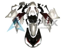 Silver Glossy Black Red - Kawasaki ZX-14R (2012-2026) ABS Fairings | Apex Fairings — view 1