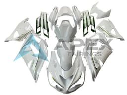 White Green Silver Stripe - Kawasaki ZX-14R (2012-2026) ABS Fairings | Apex Fairings — view 1