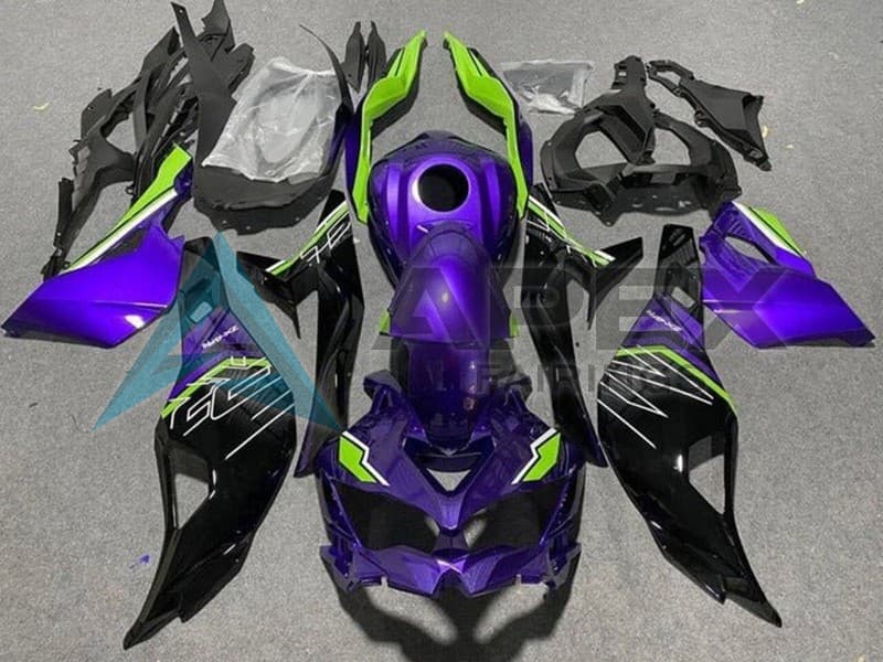 Purple Green Glossy Black - Kawasaki ZX-25R (2019-2026) ABS Fairings | Apex Fairings