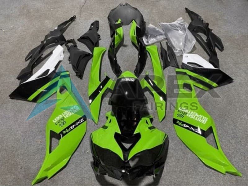Green Black White - Kawasaki ZX-25R / ZX-4R / ZX-4RR (2019-2025) ABS Fairings | Apex Fairings