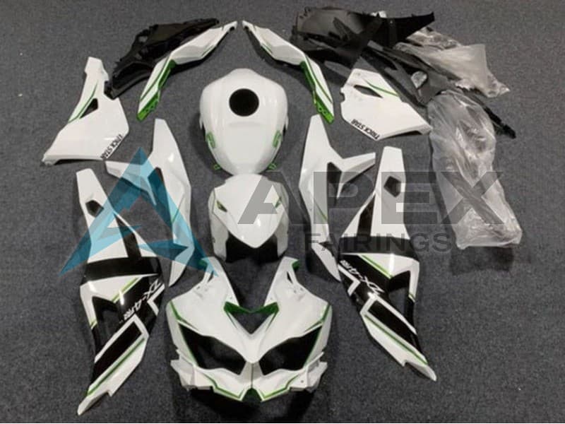 White Black Green - Kawasaki ZX-25R / ZX-4R / ZX-4RR (2019-2025) ABS Fairings | Apex Fairings
