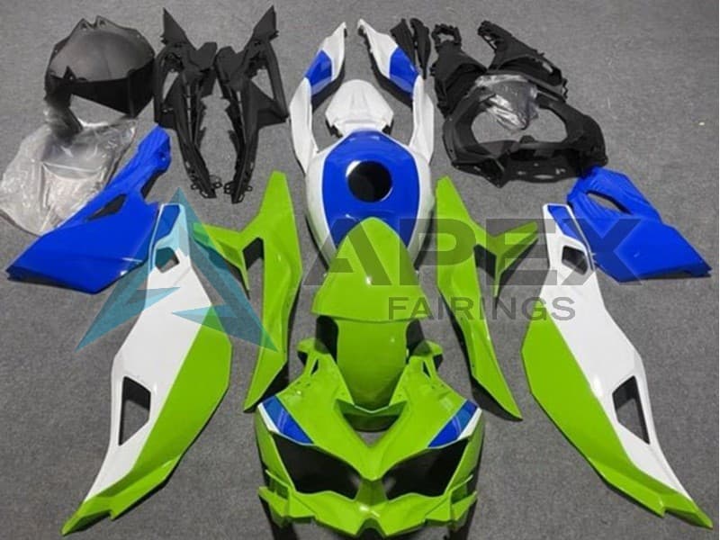 White Blue Green - Kawasaki ZX-25R / ZX-4R / ZX-4RR (2019-2025) ABS Fairings | Apex Fairings