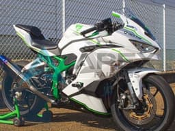 White Silver Green - Kawasaki ZX-25R / ZX-4R / ZX-4RR (2019-2025) ABS Fairings | Apex Fairings — view 1