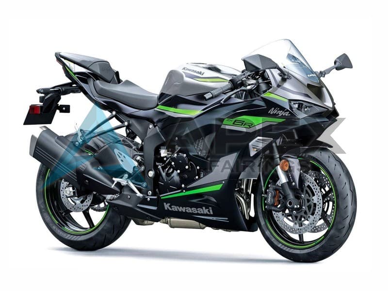 Black Grey Green - Kawasaki ZX-6R (2024-2026) ABS Fairings | Apex Fairings