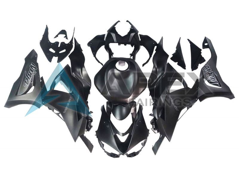 Matte Black - Kawasaki ZX-6R (2024-2026) ABS Fairings — Style FE7 | Apex Fairings