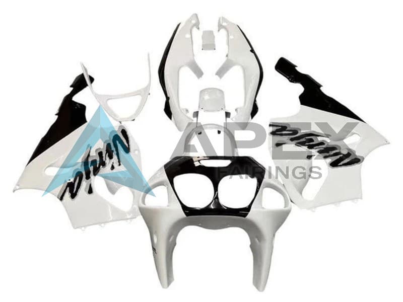 White Black - Kawasaki ZX-7R (1996-2003) ABS Fairings | Apex Fairings