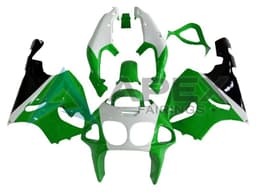 White Green Black - Kawasaki ZX-7R (1996-2003) ABS Fairings | Apex Fairings — view 1