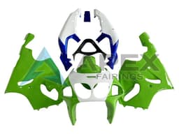 White Green Blue - Kawasaki ZX-7R (1996-2003) ABS Fairings | Apex Fairings — view 1