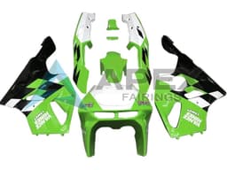 White Green Glossy Black - Kawasaki ZX-7R (1996-2003) ABS Fairings | Apex Fairings — view 1