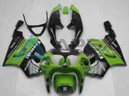 Green Glossy Black Monster Elf - Kawasaki ZX-7R (1996-2003) ABS Fairings | Apex Fairings — view 1