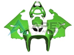 Green White - Kawasaki ZX-7R (1996-2003) ABS Fairings | Apex Fairings — view 1