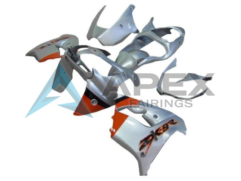 Silver Orange Black - Kawasaki ZX-9R (2002-2003) ABS Fairings | Apex Fairings