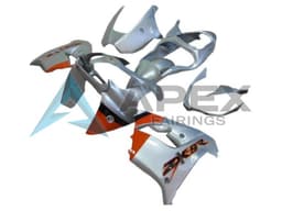 Silver Orange Black - Kawasaki ZX-9R (2002-2003) ABS Fairings | Apex Fairings — view 1