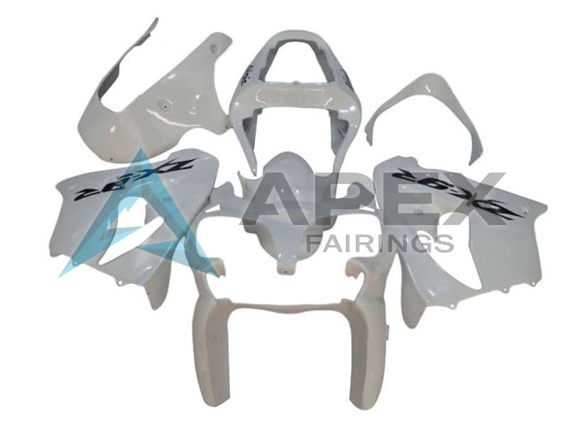 White Black Decal - Kawasaki ZX-9R (2002-2003) ABS Fairings | Apex Fairings