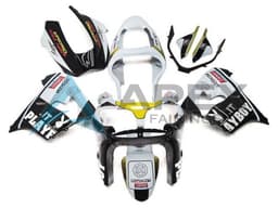 White Black Yellow Playboy - Kawasaki ZX-9R (2002-2003) ABS Fairings | Apex Fairings — view 1