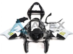 White Glossy Black Yellow Monster - Kawasaki ZX-9R (2002-2003) ABS Fairings | Apex Fairings — view 1